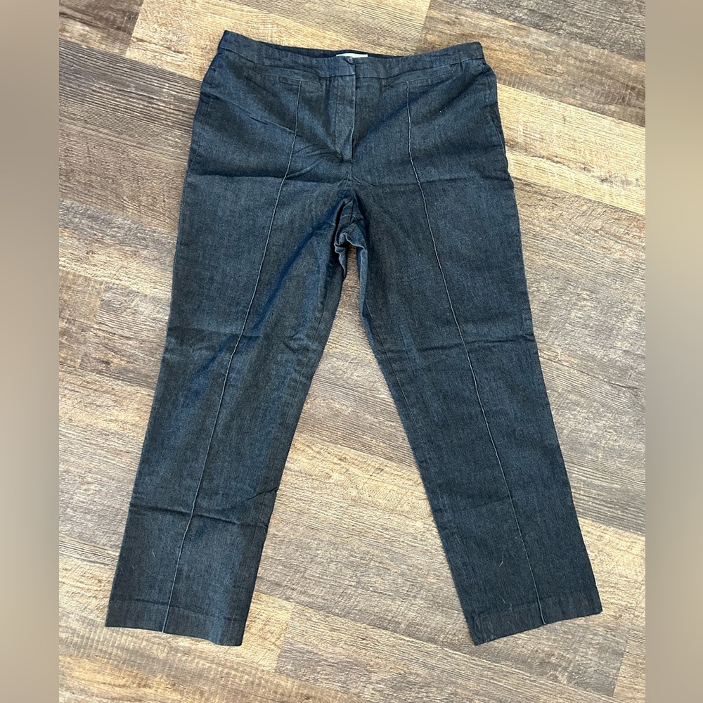 Dressbarn Dark Wash Jeans Size 12 Straight Leg Stretchy Polished Denim Western